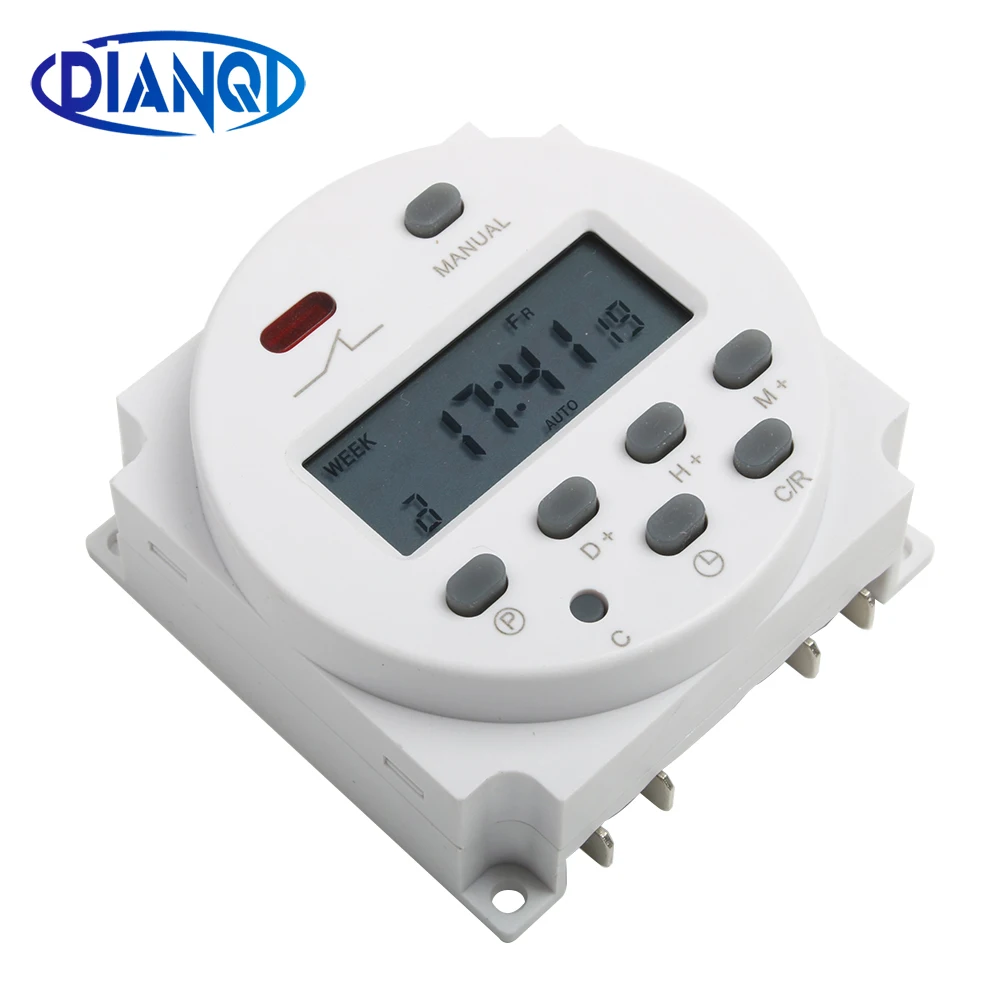 Цифровой таймер с ЖК дисплеем 12 В 24 110 220 8 А 16 А|timer recorder|timer sandtimer machine |