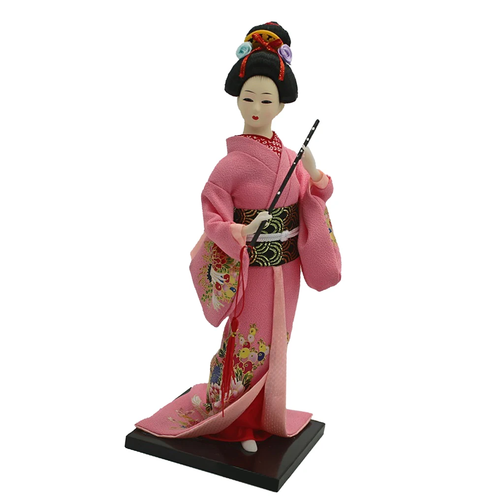 Japanese Dolls Geisha Girl Kimono Doll Home Decoration Art Collection Living Room/Office Desk Decoration Perfect Gift for Kids