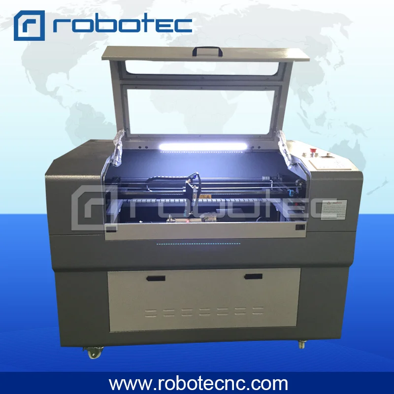 Robotec CNC Co2 машина для лазерной гравировки и резки 9060/6040 с простым поворотом используется для гравировки стеклянных бутылок/изделий из стекла