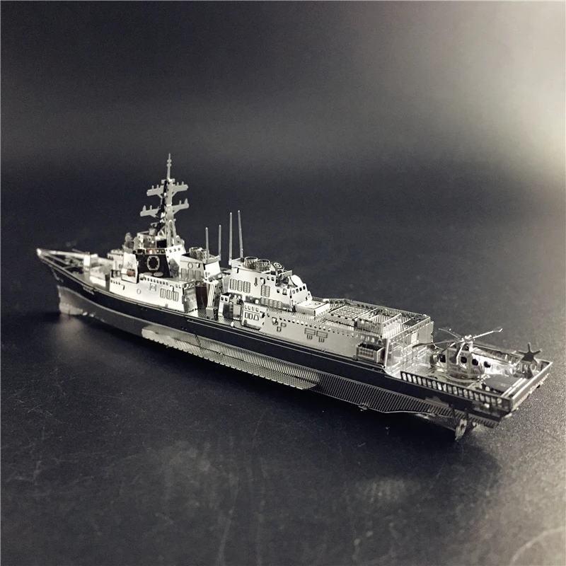 MMZ модель nanyuan 3D металлическая головоломка класса Burke Разрушитель Тип 056 Corvette Warship