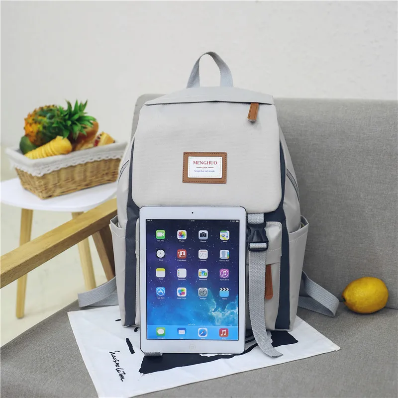 Menghuo Cover Backpack Women Leisure Travel Laptop Backpacks Men Business Mochila Waterproof Nylon Teenagers Student School Bags (40)