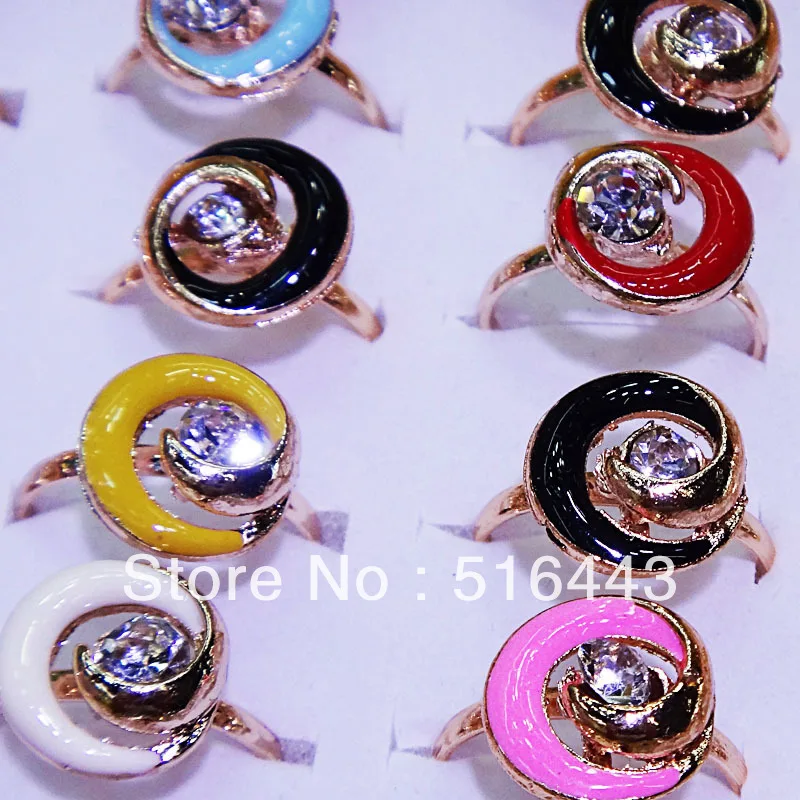 New Arrival 10pcs Wholesale Fashion Jewelry CZ Rhinestones Mix Color