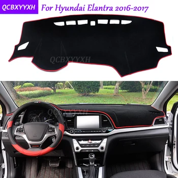 

For Hyundai Elantra 2016-2017 Dashboard Mat Protective Interior Photophobism Pad Shade Cushion Car Styling Auto Accessories