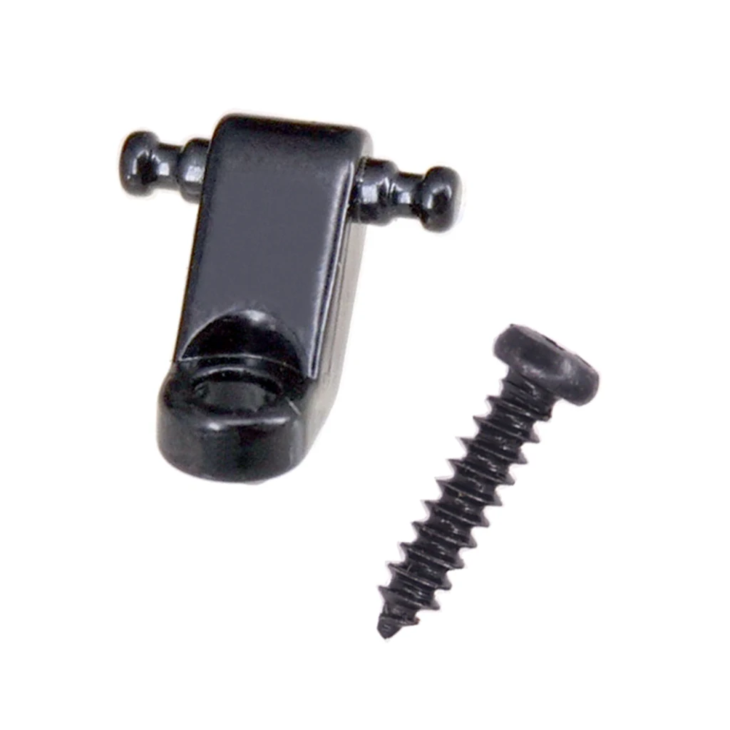 Durable Pack of 2 Black Electric Guitar Roller String with Screws Musical Instrument Parts