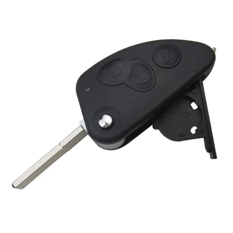 

3 Buttons Car Remote Flip Key Case Shell Cover for Alfa Romeo 147 156 166 GT Sweet Black