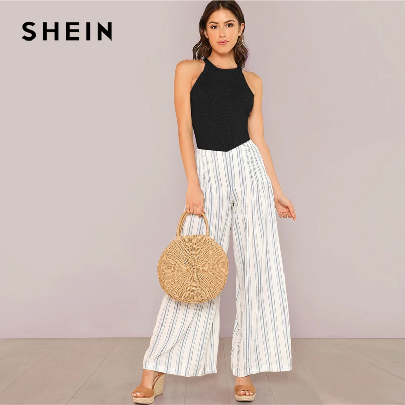 SHEIN الأسود الحد الأدنى Highstreet الصلبة سليم جاهزة الرسن جولة الرقبة نحيل الصيف ارتداءها المرأة مثير الشارع الشهير داخلية SHEIN الأسود الحد الأدنى Highstreet الصلبة سليم جاهزة الرسن جولة الرقبة نحيل الصيف ارتداءها المرأة مثير الشارع الشهير داخلية