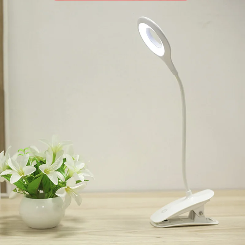Finether Touch Сенсор затемнения зажим складной светодиодный стол настольные лампы небольшой клип лампа для чтения изучения Спальня офисные