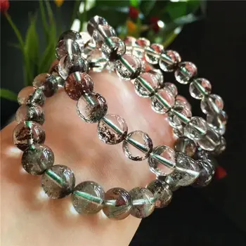 

Free Shipping Natural Red Phantom Ghost Quartz Crystal Bracelet 8.5-8mm AAA