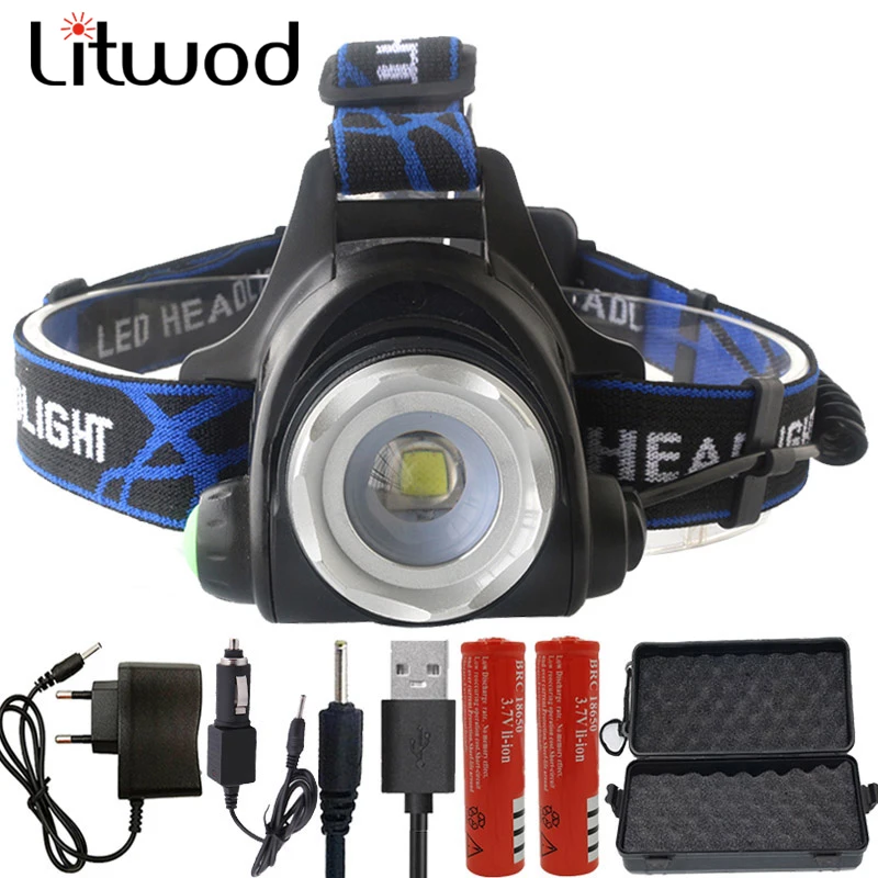 

5000 Lumens Led Headlamp XML T6 L2 Led Headlight Lantern 4 Mode Waterproof Head flashlight Torch 18650 Rechargeable Battery