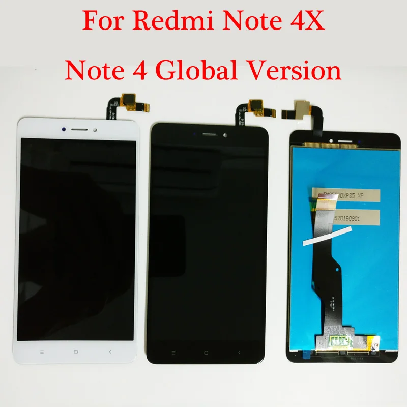 5," для Xiaomi redmi note 4X Qualcomm Snapdragon 625 3 ГБ 32 ГБ ЖК-дисплей+ сенсорный экран дигитайзер redmi note 4 глобальная версия