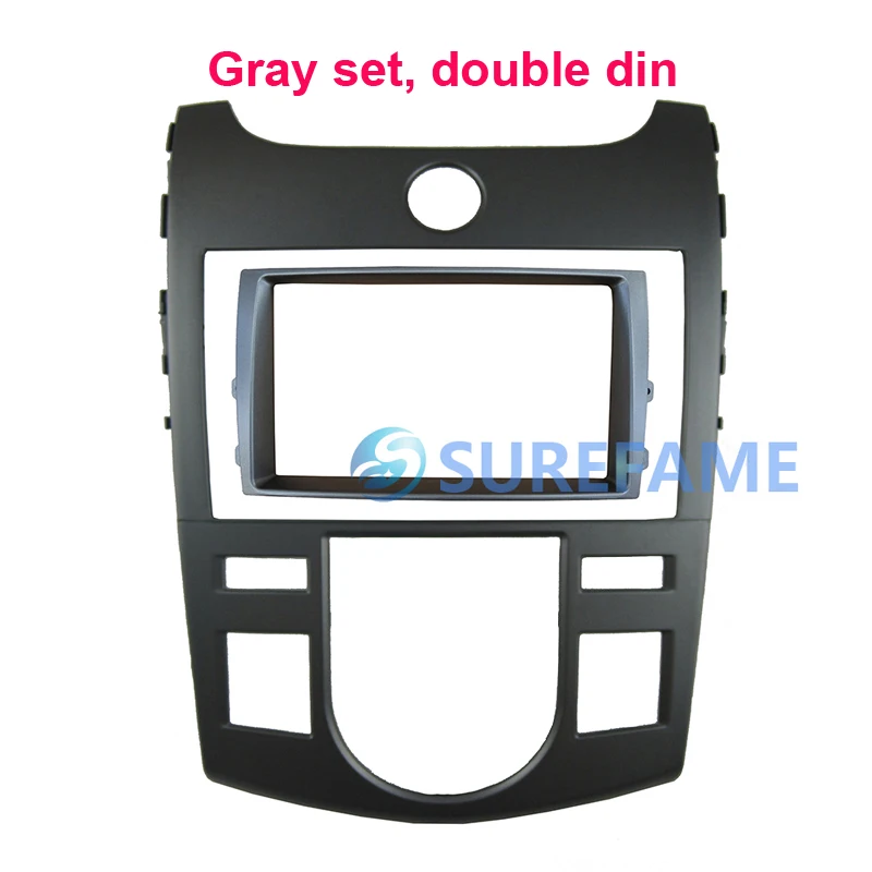 

Double Din Car Radio DVD Cover for KIA Forte Cerato Automatic Aircon Install Fascia Panel Audio Dash Interior Trim Kit Facia