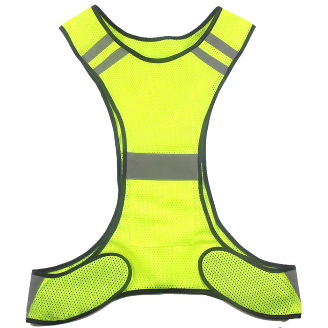 Running High Visibility Reflective Vest Fluorescent Yellow Orange Security Waistcoat For Night Work Outdoor Running Riding Vests
