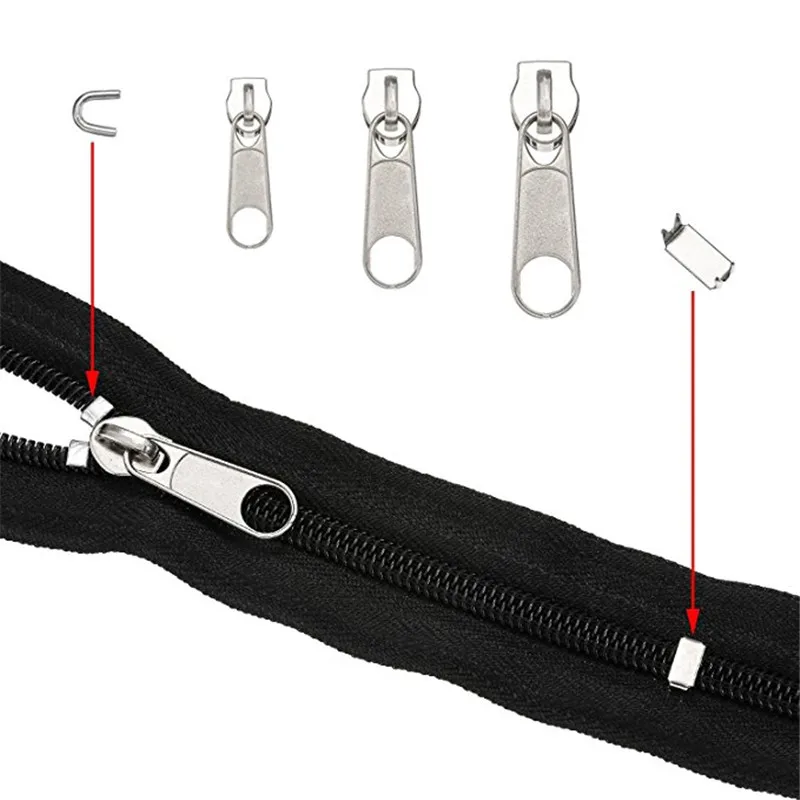 Looen 85pcs Zipper Replacement Zipper Repair Kit with Zipper Install Pliers Tool Repair Kit with Mini Pliers For Clothes Garment (2)