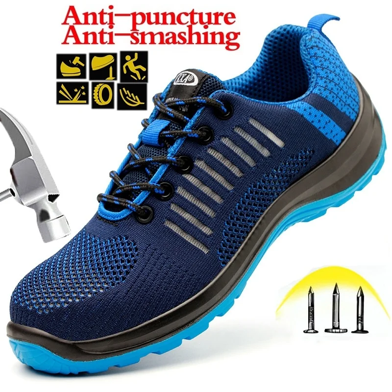 

Hohner Summer Insulation Lightweight Breathable Safety Shoes for Men Men's Anti-smashing Puncture Proof Work Sports Protective
