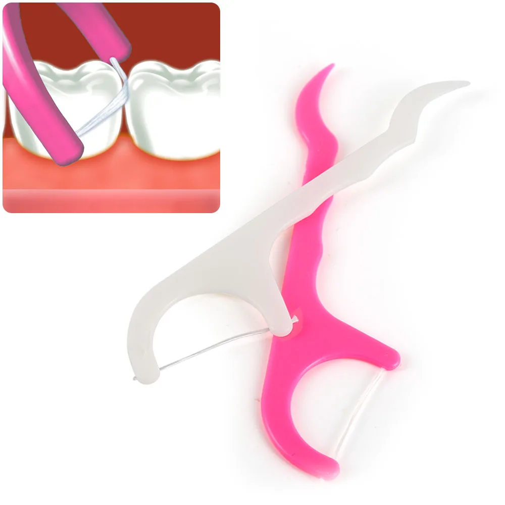 

25pc/bags Disposable Dental Flosser Interdental Brush Teeth Stick Toothpicks Floss Pick Oral Care
