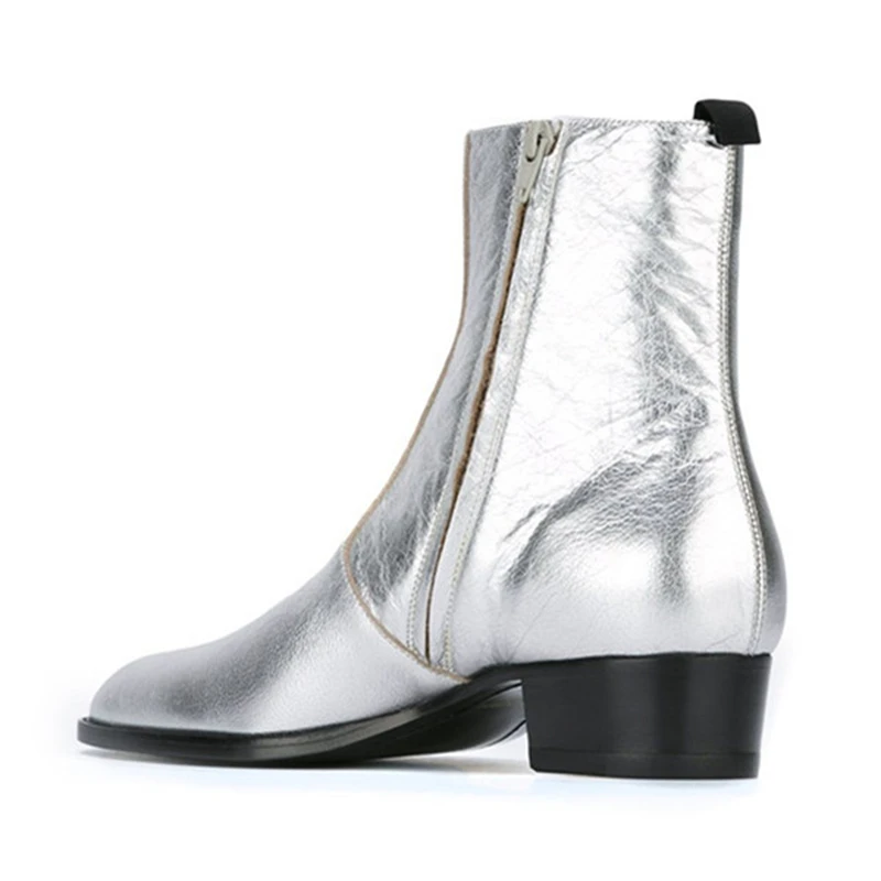 mens silver boots