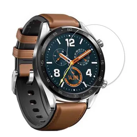 Чехол для часов HUAWEI Watch GT/GT Active, Цветной силиконовый чехол, Мягкий бампер из ТПУ, защитный чехол, закаленное стекло, пленка - Цвет: film