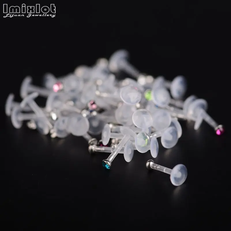 10 шт. из гибкого биопласта Labret Lip Ring Спиральные серьги ушной хрящ шпильки для