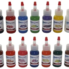 14 шт. татуировки комплект чернил пигменты перманентный макияж 30 мл/бутылка косметическая руководство бодиарт