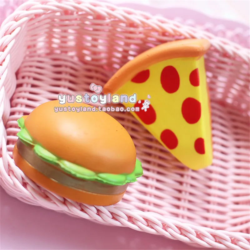 Новые милые пицца гамбургер хот дог хлеб sanwich торт мягкими замедлить рост мягкий