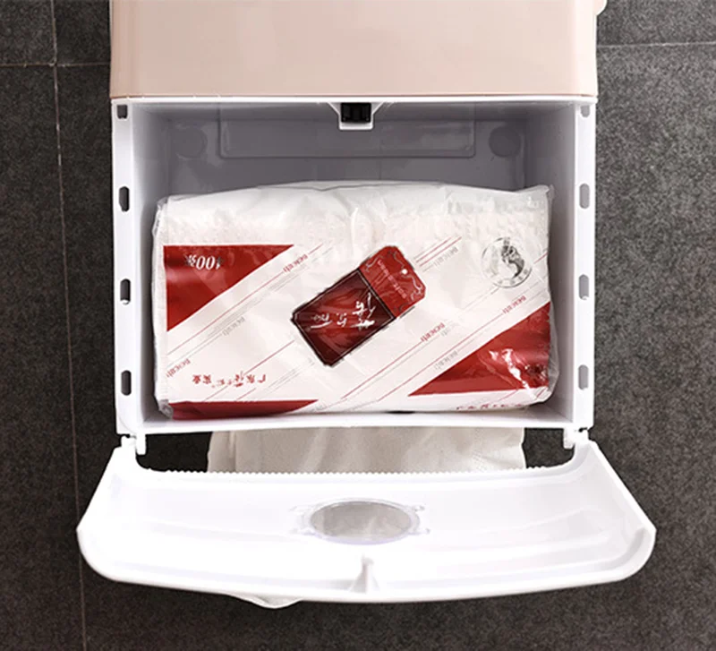 Водонепроницаемый тканевый ящик для ванной, пластиковый держатель для туалетной бумаги, настенный бумажный ящик для хранения, двойной слой, без штамповки