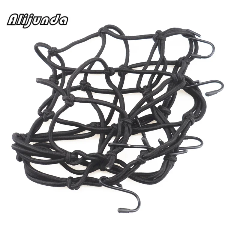 

30 * 30cm motorcycle bike 6 Hooks hold Fuel tanks for motorcycles Suitcase Grid Web Bungee different colors