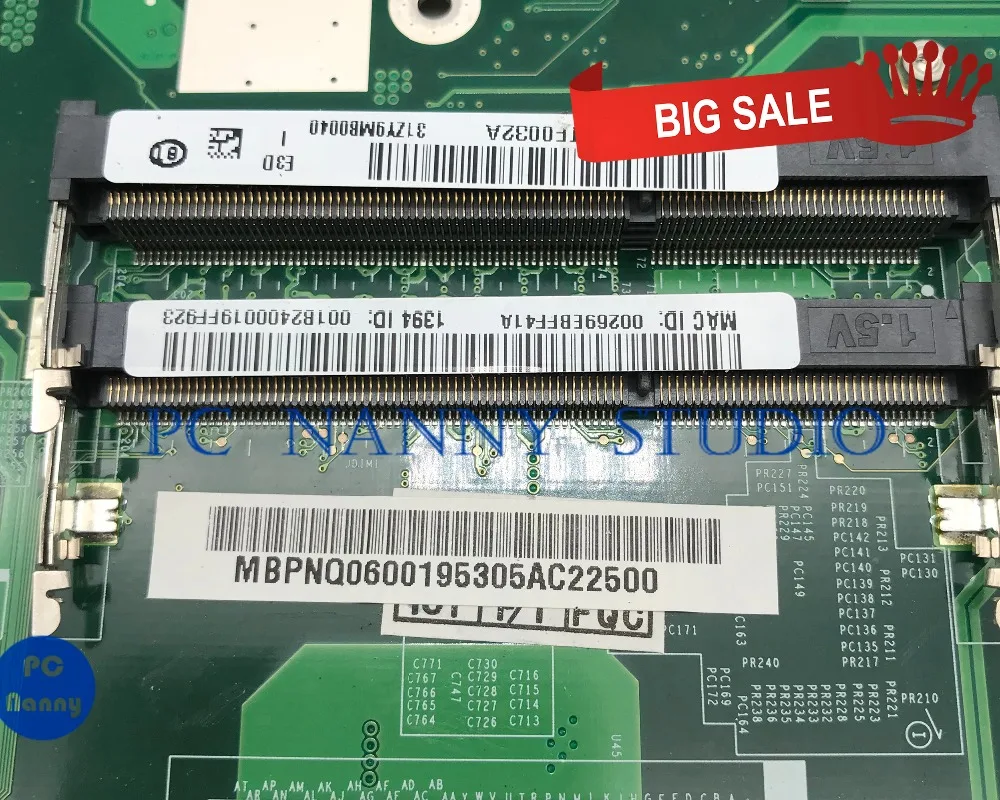 PCNANNY MBPNQ06001 для acer aspire 8942 8942G материнская плата ноутбука HM55 DAZY9BMB8E0 DDR3 Протестирована