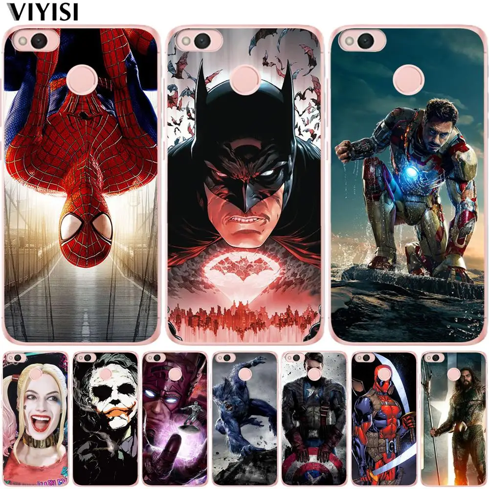 

Cool Marvel Avengers Case Cover For Xiaomi mi a1 Mi 5X Mi6 Redmi 4 Pro 4A 4X 5A Note 4 4x 5a Iron Man Spiderman cases cover Etui