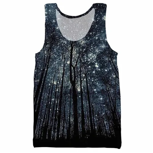 Stary night sky galaxy 3D напечатанный унисекс Топ на бретелях для мужчин модный крутой летний топ на бретелях для работы Мужские Женские топы на бретельках - Цвет: 4