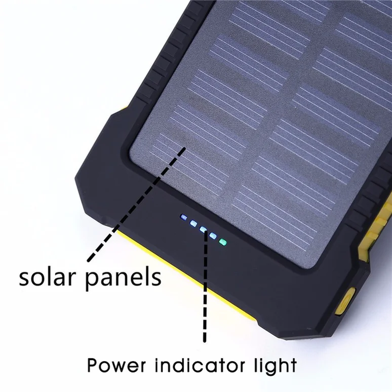 Портативный Банк солнечной энергии 20000mah двойной USB Солнечный аккумулятор powerbank bateria externa для iPhone X samsung xiaomi