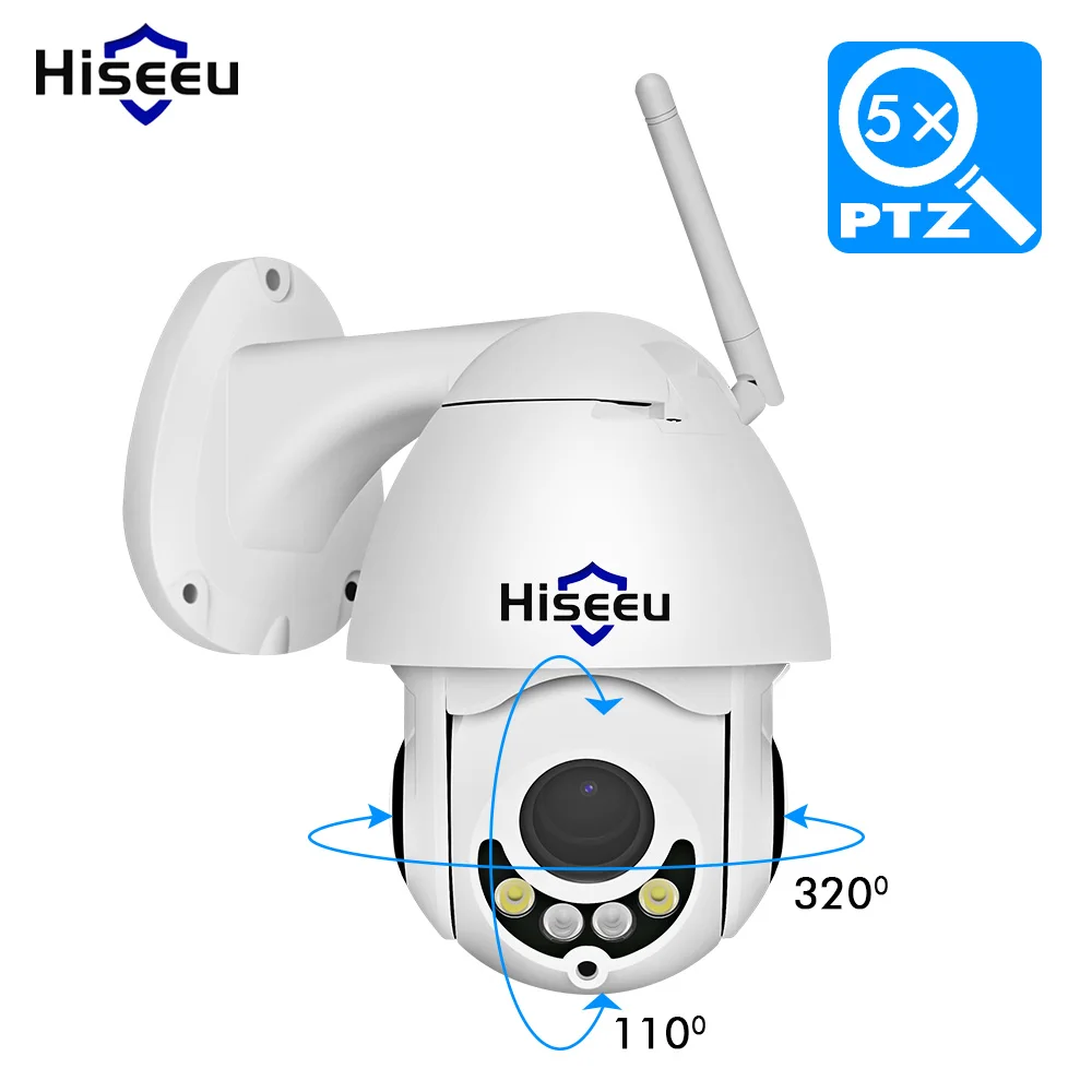 

Hiseeu PTZ WIFI IP Dome Camera 1080P Outdoor Waterproof 2MP Security Speed Camera TF Card Wireless IP Cam App View 3.6mm Lens