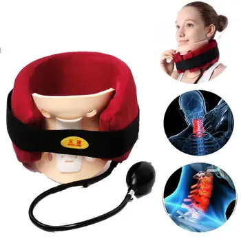 

3-Layered Air- Inflatable vertebra retractor neck support Tractor treatment for muscle strain instrument for cervical