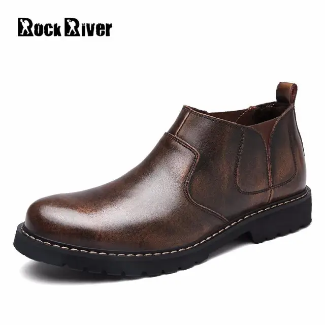 Luxury Brand Genuine Leather Chelsea Boots Men Office Ankle Luxury Brand Genuine Leather Chelsea Boots Men Office Ankle 2019 Fashion Business Casual Shoes