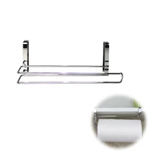 Stainless Steel Rolled Paper Rack For Towel Rag Non Perforating Bathroom Kitchen Organizer