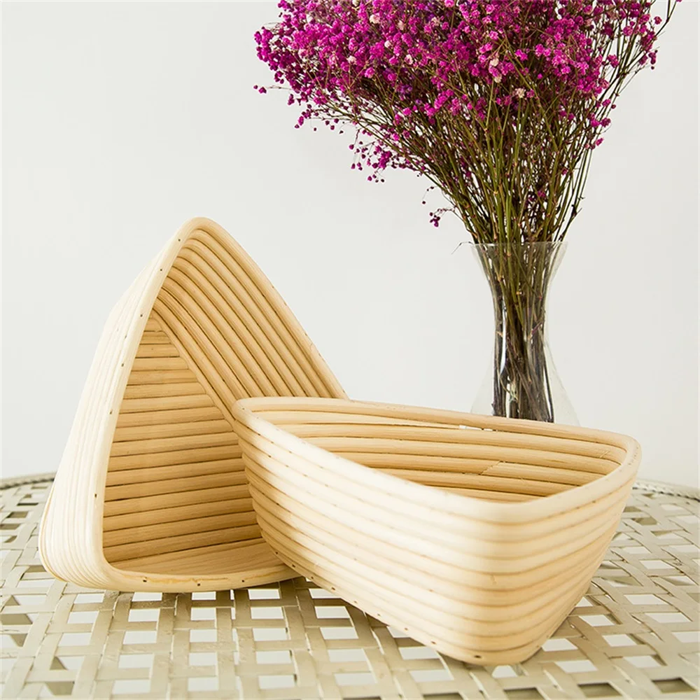 

Handmade Wicker Bread Basket Rattan Woven Storage Baskets Kitchen Bread Boxes Fruit Tray Bowl Rattan Organizer Home Decor