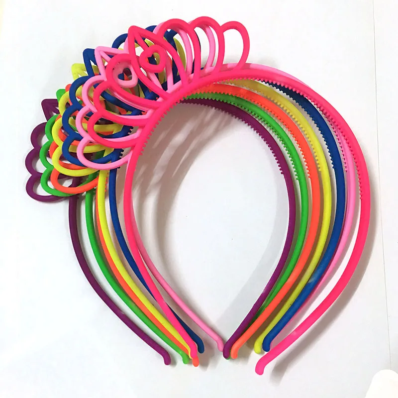 Girls Crown Headbands Neon Color Princess Headband Children Kid's