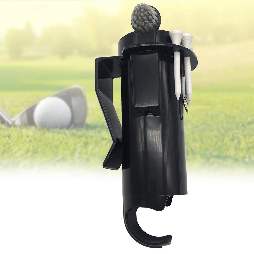 Cleaning Tool Storage Training Exercise Gift Golf Ball Holder With Brush Tees Clip Divot Accessory Fast Access Fork Brush Sport