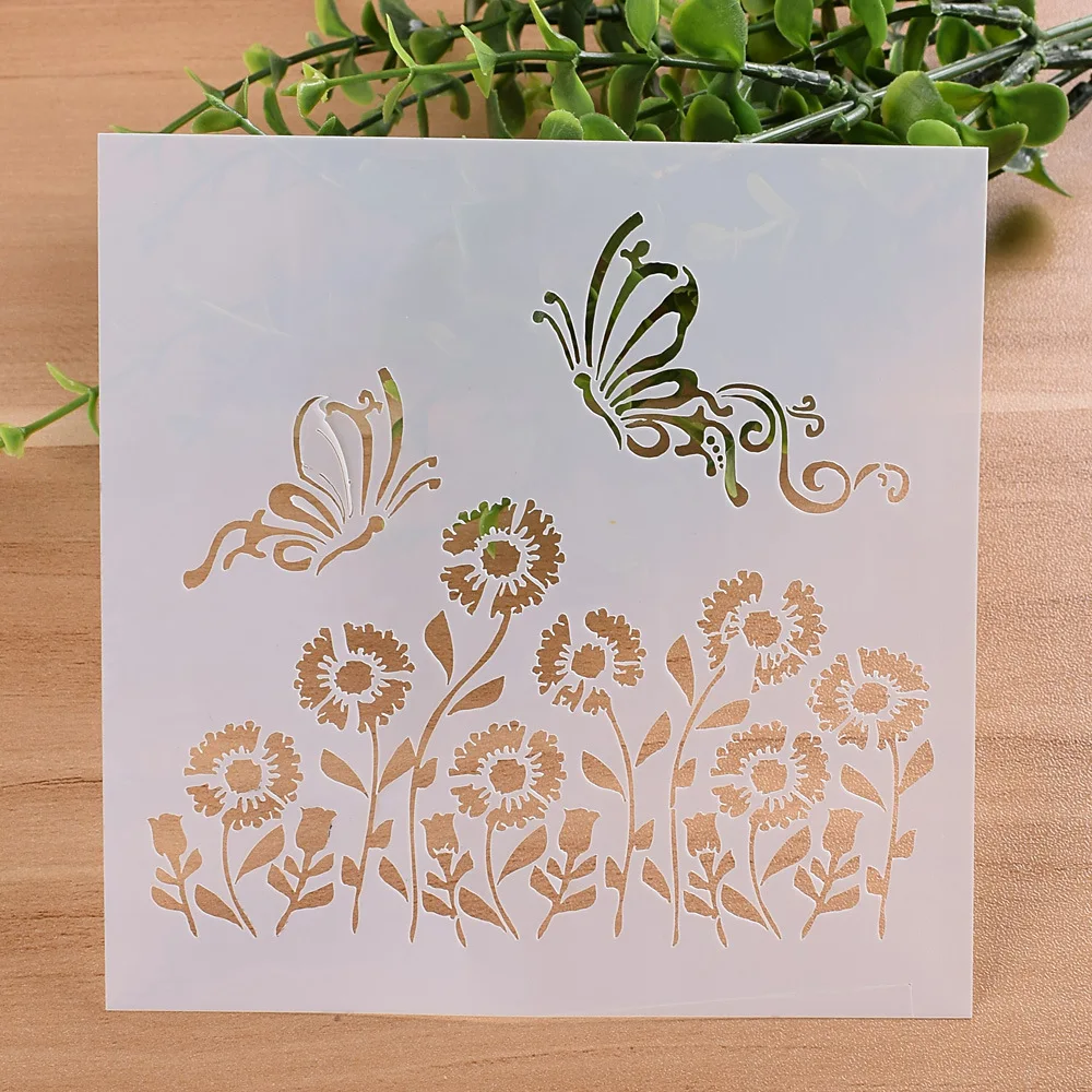 NEW Flower Layering Stencils Scrapbooking Embossing Paper Cards DIY Craft