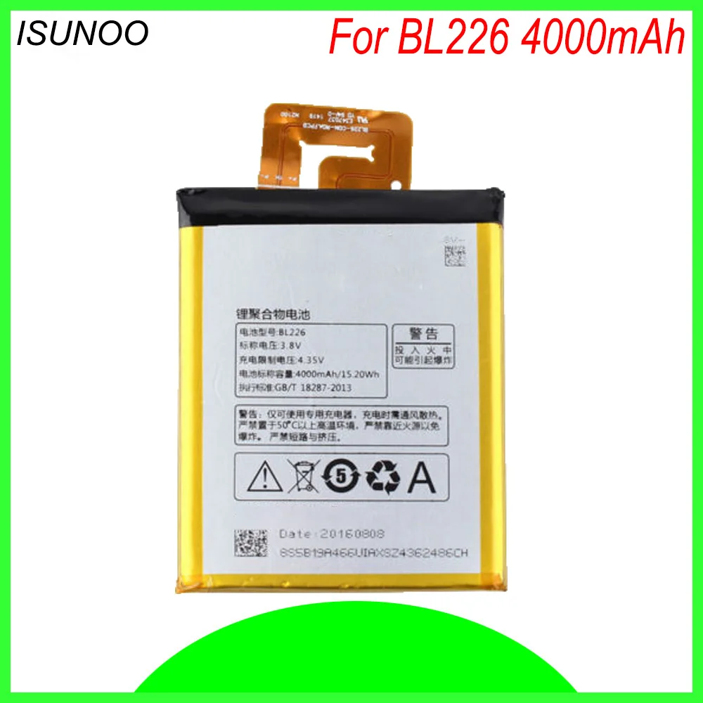 Аккумулятор ISUNOO BL226 BL 226 BL-226 для Lenovo аккумулятор 4000 мАч S860 встроенный Мобильный