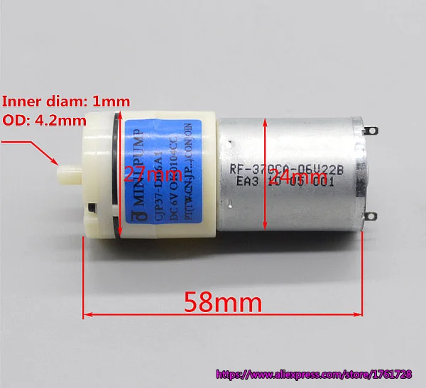 Оригинальный японский CJP37 мини насос 6V Электрический sphgmomanometer D06A1 27 мм воздушный