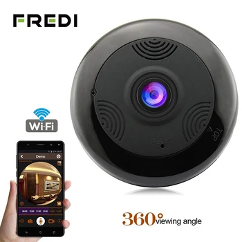 

FREDI Ceiling Fisheye 1080P IP Camera 360 Degree Panoramic Wireless WiFi Home Security Camera Infrared Night Vision CCTV Camera
