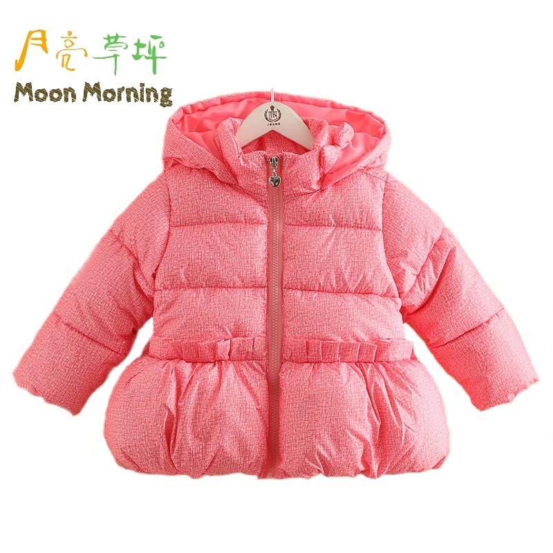 Moon Morning Kids Parkas 2T 10T Super Star Hooded Zipper Fly Good Quality Children Down New