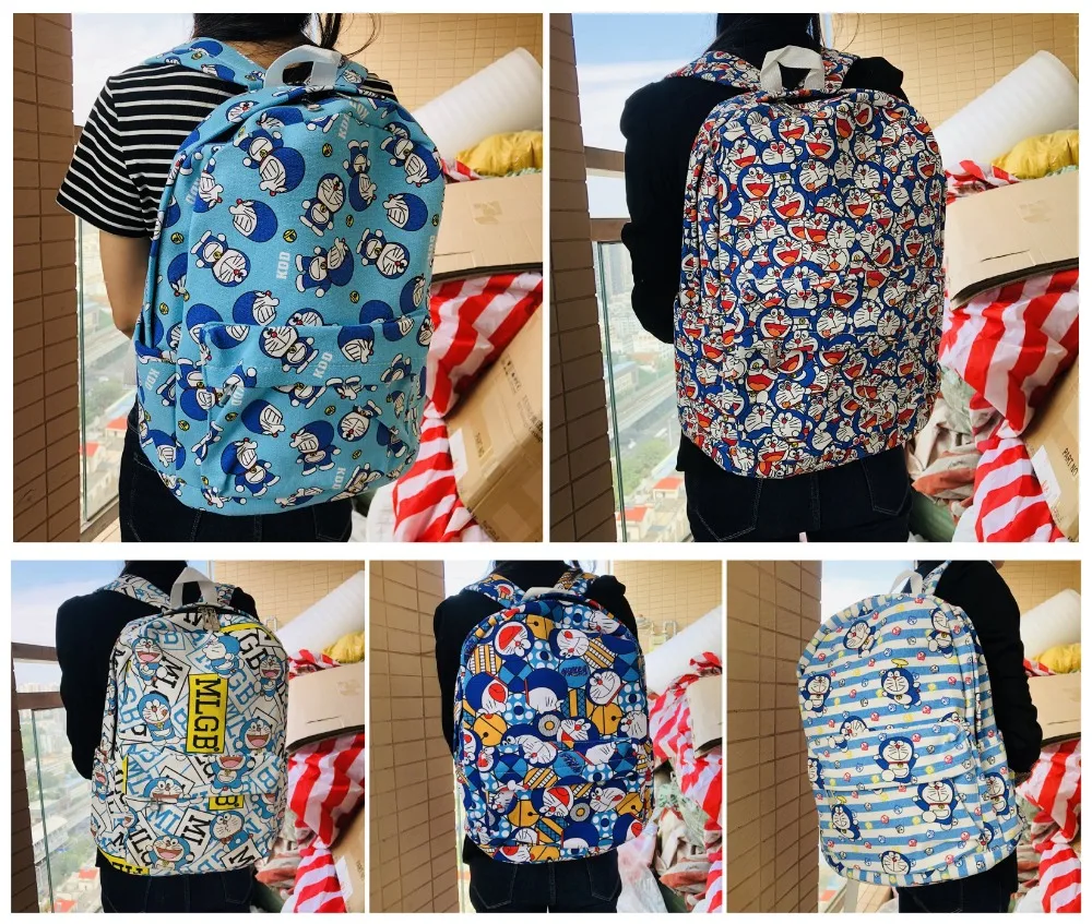 Модные холщовые рюкзаки IVYYE серии Doraemon школьный рюкзак с мультипликационным