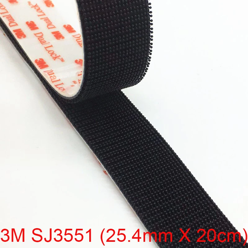 250 Stems 50mm x 20cm 3M SJ3550 Black Dual Lock Super Heavy Duty Adhesive