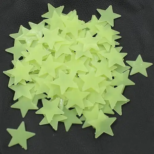 

ZOOYOO 100Pcs/Set Glow in the Dark Kids Room Space Stars Wall Stickers Home Ceiling Decals