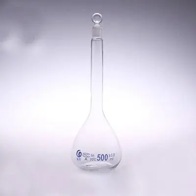 1000 мл Градуированный лабораторный стеклянная жидкая объемная колба со стеклянной стоппером