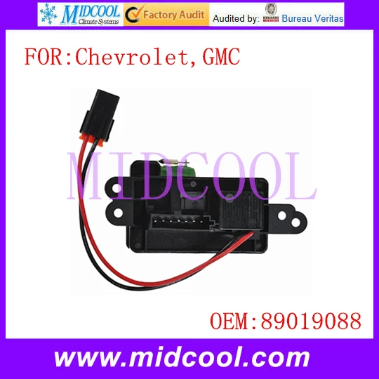 Нагреватель Мотора Вентилятора Резистор использование OE НЕТ. 89019088 для Chevrolet GMC
