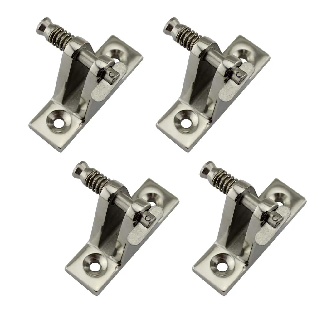 Stainless Marine Quick Release 90 Pin Hinge Boat Bimini Top Fitting Deck Spring Hinge 4pcs 60*36.5*18.56mm stainless marine mini fixed eye snap hook bag spring snap carabiner quick release dog chain bolted hook 5pcs 53mm 0