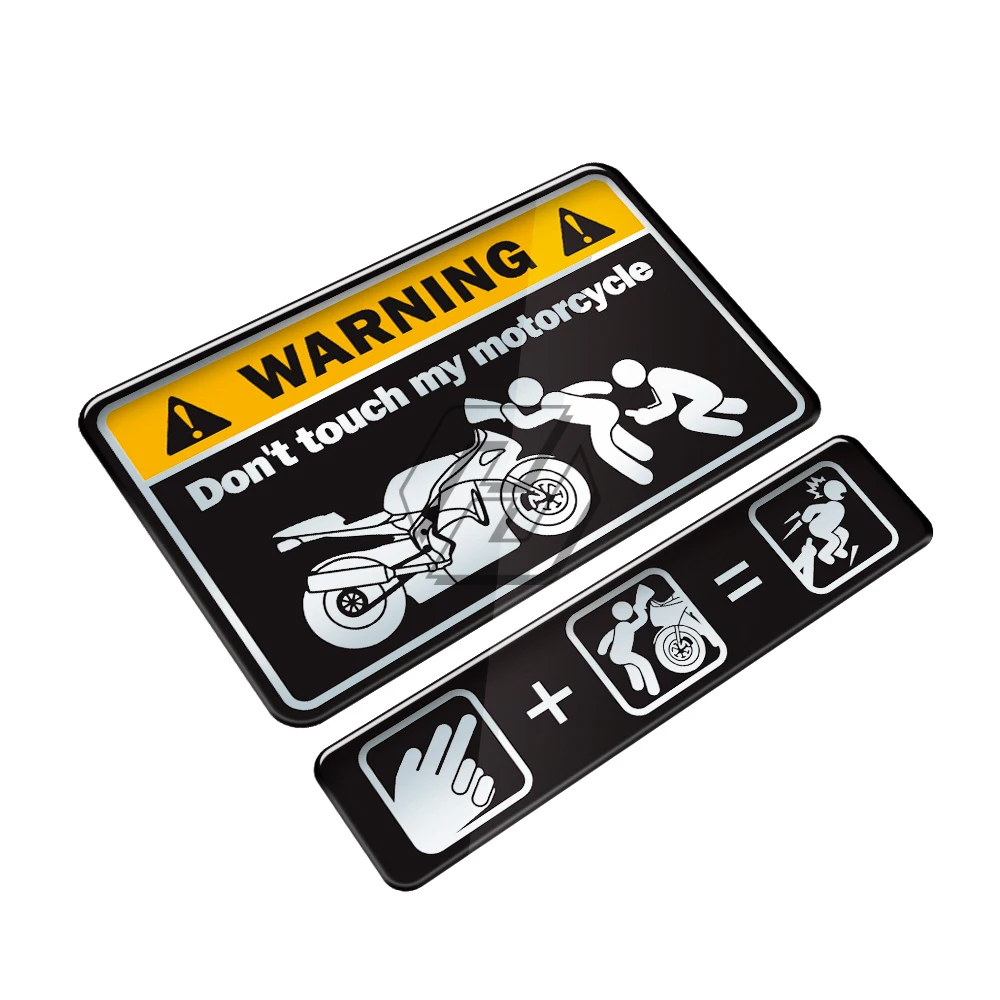 3D Предупреждение ющая наклейка Don't Touch My MOTO секс-наклейка s Универсальная для мото Серебряная высокого качества