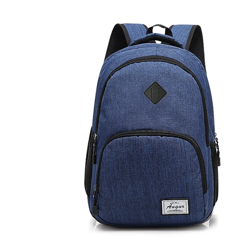 AUGUR новые мужские wo мужские рюкзаки с usb зарядкой, мужская повседневная сумка для путешествий, Подростковая школьная сумка для ноутбука - Цвет: Blue
